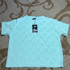 DISNEY Green Short Sleeve Tee, size large
